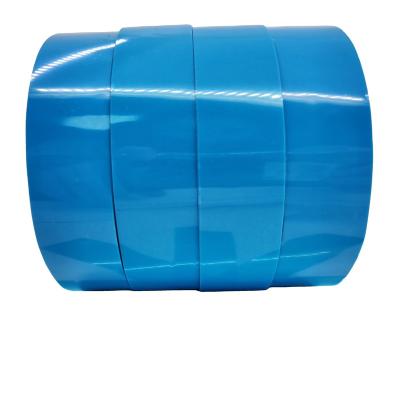 China Silent Heat Resistance No Residual Insulation No Trace Masking Pet Blue Holding Seal Fix Refrigerator Adhesive Tape for sale