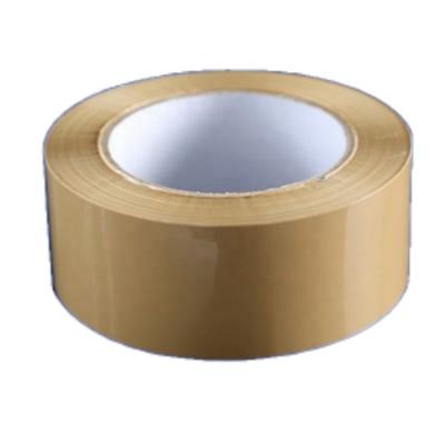 China Strong Adhesive 100m Custom Opp Logo Sealing Clear Packaging Tape Bopp Printed Yellow Brown Box Packing Tape for sale