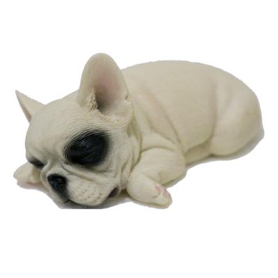 China Europe Small Resin Pug Dog Resin Cute French Bulldog Standing Figurine for sale