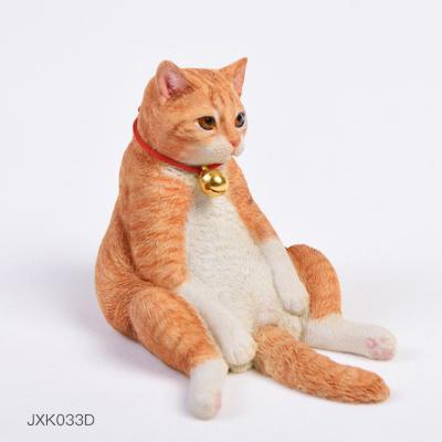 China Europe Custom Design Miniature Realistic Lazy Cat Resin Statue Cat Figurine for sale