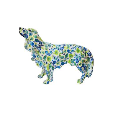 China Dazzle Art Design Water Transfer Printing Resin Dog Decoration Home Living Room Global Border Office for sale