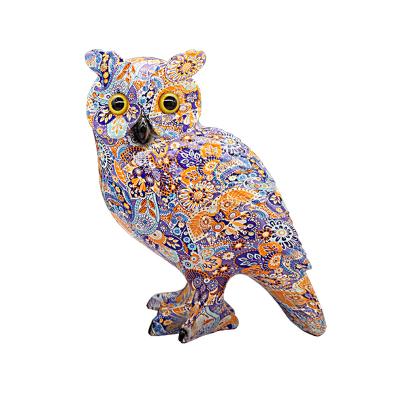 China Nordic Colorful Resin Decoration Europe Owl Creative Crafts For Gift for sale