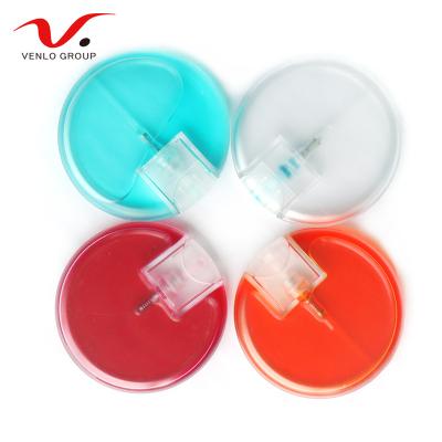 China 25ml pp cosmetic credit card shape spray perfume bottle factory round shape card colorful spray for sale