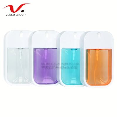 China NEW Screw Pocket Shape Credit Card Spray Bottle Hand Sanitizer Soft Touch, Fine Mist Spray Bottle for sale