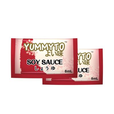 China Mini Soy Sauce Japanese Soy Sauce 8ml small bag halal soy sauce with kikkoman style 8mL BAG for sale