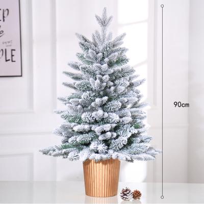 China High Quality And Low Price Mini Christmas Tree Small Needle Pine Tree Artificial Tree Wholesale Snow Decoration for sale