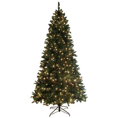 China Christmas Sale Pre Lit Light Luminous Transformer With Built In Lights Ornament Fiber Optic Decorations Outdoor Christmas Tree for sale