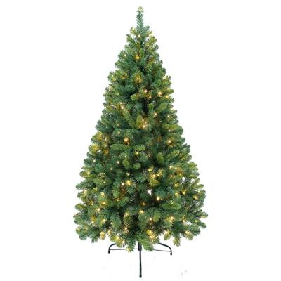 China Christmas pe decorations to customize artificial Christmas tree lights with thin decoration aluminum twinkle for sale