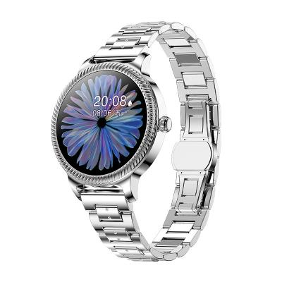 China Luxury Slim Stainless Steel Fitness Watch Band Smart Bracelet Ladies Smart Watch Touch Screen SMARTOBY Smartwatch for Women for sale