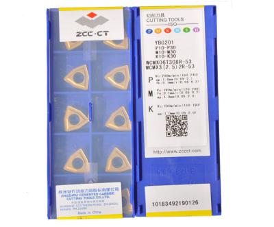 China U Drill Job ZCC.CT WCMX Carbide Drilling Inserts For U Drill WCMX030208R-53 YBG202 for sale