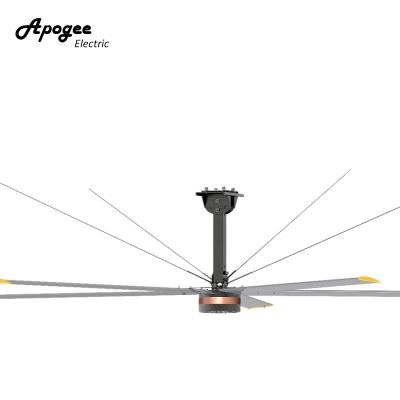 China Hotels Climax 8ft 10ft 12ft 14ft Ceiling Mounted Commercial HVLS Fan With BLDC Motor for sale