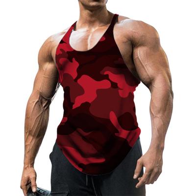 China Hot Selling Promotional Product Summer Polyester Fitness Shirt Men's Breathable Gym Vests for sale