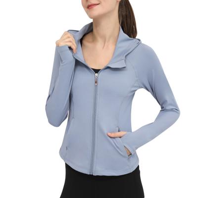 China Factory Supply Competitive Price Factory Supply Breathable Nylon Sports Ladies Long Sleeve Woman Top Coat for sale