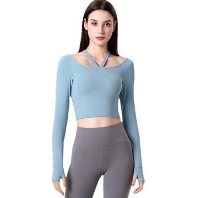 China Factory Supply Competitive Price Fitness Women Breathable Sports Ladies Long Sleeve Tops for sale