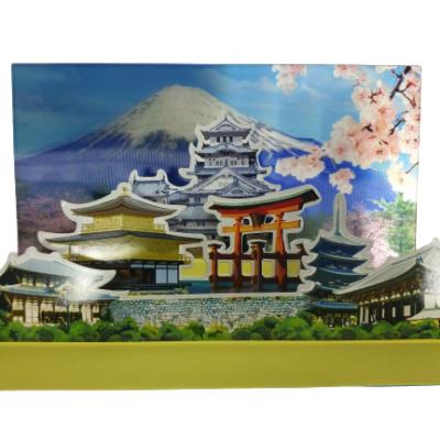 China Japanese World Landscape 3D Greeting Card 3D Gift Card Pop Up Greeting Cards With 3D Lenticular Printing for sale