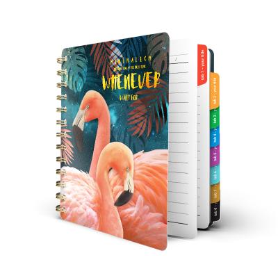 China With Cover 3D PET Cover 3D Hard Cover Notebooks Wire-o Binding Customizable 3d Lenticular Printing Notebook for sale