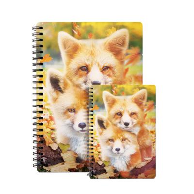 China With 3D Printing Cute Mini Notebook A6 Lenticular Cover With 3D Printing Diary Spiral Binding Lenticular Cover Personalized Diary for sale