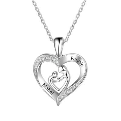 China Mother's Day Ethnic Pendant 925 Sterling Silver Heart Shape Women Jewelry Pendant Gift for sale