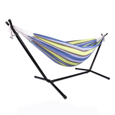 China YASN YS-4002 Outdoor Hammock Hammock Stand 2 Person Factory Cotton Cloth Camping Comfortable With Stand for sale