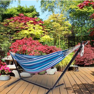 China YASN YS-4002 2 Person Hammock Comfortable Adjustable Heavy Duty Portable Double Cotton Outdoor Hammock With Stand for sale