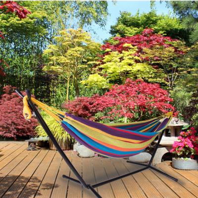 China YASN YS-4002 Comfortable Hammock Cotton Folding Double Hanging Portable Outdoor Hammock With Stand for sale