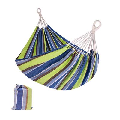 China YASN YS-4010 Cotton Fabric Cotton Hammock Comfortable Travel Tree Hammock Hanging Portable Outdoor Double Hammock for sale