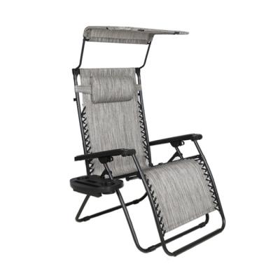 China YASN TY012 Modern Outdoor Weightless Recliner Chair Beach Folding Lounge Weightlessness Extended Chair With Canopy for sale