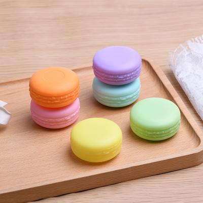 China Colorful Lip Balm Container 10g 10ml pp Mini Macaron Shape Storage Box Lip Balm Box Container Cream Jar for sale