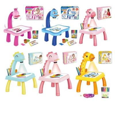 China Kids Led Projector Art Drawing Table Toys Kids Painting Board Desk Arts and Opens Projection Educational Study Toy for sale