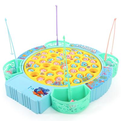 China Hot Family Plastic Battery Operated Interactive Games Board Game Toys Set With Music Big Game Plastic Fishing Set for sale