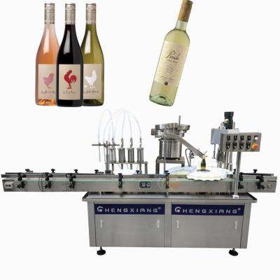 China Full Automatic Food Wine Bottle Filling Capping Labeling Machine, Wine Filling Machine for sale