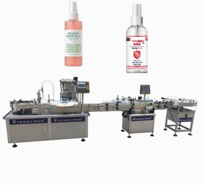 China Automatic Chemical Nasal Spray Filling Machine, 50ml 100ml Spray Bottle Filling Capping Labeling Machine for sale