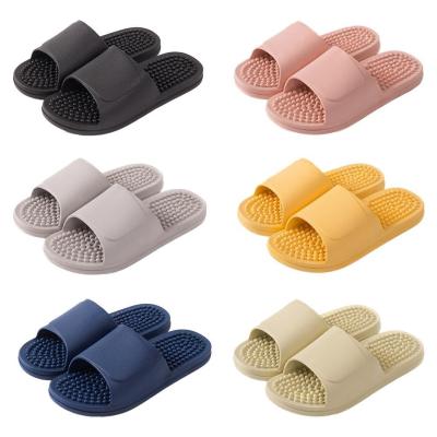 China PVC Massage Slippers Women Summer Acupoint Foot Therapy Shoes Indoor Home Soft Bottom Bathroom Wear for sale