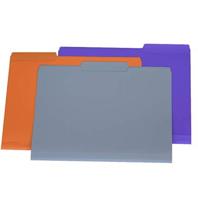 China Heavy Duty Plastic PP Folders 1/3 Cut Tab Letter Size Folder Easy File Storage Folders for sale