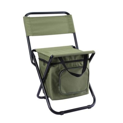 China Modern Cheap Ultralight Folding Camping Fishing Chairs With High Capacity Cooler Bag for sale