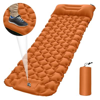 China Custom Ultralight TPU Camping Mat With Pillow Tpu Inflatable Air Mattress Nylon Sleep Protection Outdoor for sale