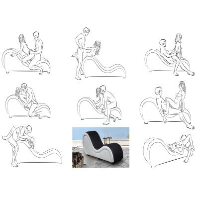 China Amazon hot strong carrier make to love bed lounge furniture PU sex sofa yoga chair leather leisure sleep sex chair set for couples for sale