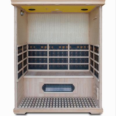 China Single and Double Steam Bath Tourmaline Computer Control Panel Sweat Room Home Sauna Room Far Infrared Bathtub Detox for sale