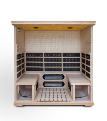 China High Quality Traditional Durable Hemlock Sweat Vest Sauna Computer Control Panel Steam Sauna Room for sale