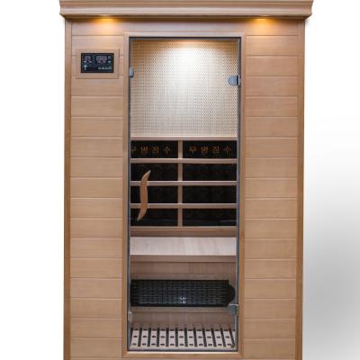 China High Quality Computer Control Panel Detox Sweating Sauna Room Solid Wood Infrared Sauna Room Bath Box Household for sale