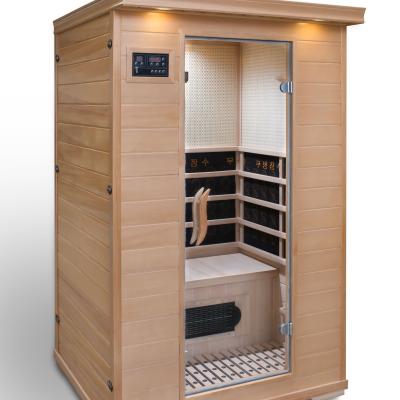 China Single and double sauna sweat box beauty box far infrared tourmaline computer control panel steam bath home for sale