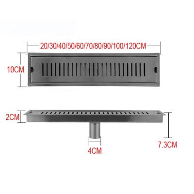 China Linear long strainer bathroom floor drain/linear shower channel drains/shower channels1080A drain for sale