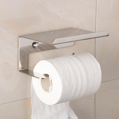 China Durable 304 Stainless Steel Paper Box Toilet Mobile Phone Stand Toilet Paper Holder Convenient Napkin Holder for sale