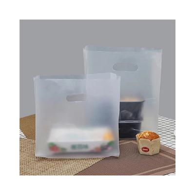 China Fashionable high quality transparent portable degradable custom plastic bag takeaway packaging plastic bag for sale