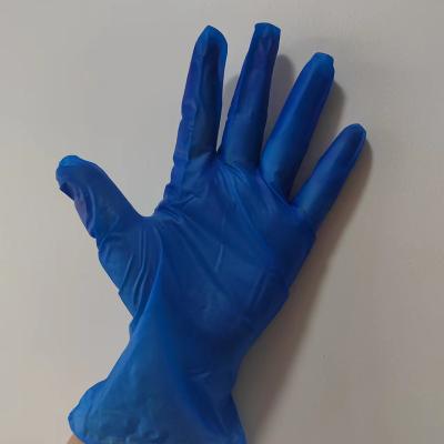 China Wholesale Food Grade Vinyl Cleaning Gloves Powder Free Blue For Food for sale