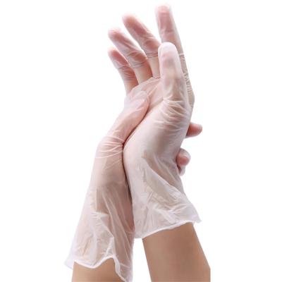 China Cheapest Disposable Food Grade Clear Powder PVC Vinyl Exam Cleaning Gloves for sale