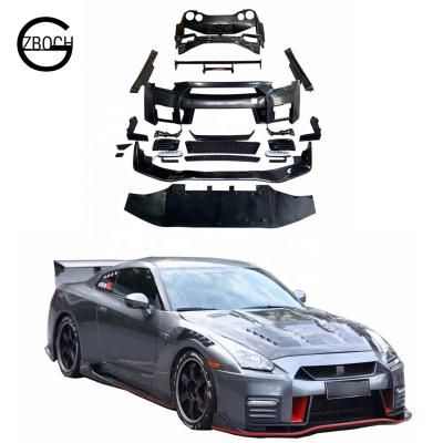 China pp in stock bodykit for 2008-2016 Nissan Gtr R35 upgrade nismo CF&PP Front Rear spoiler bumper front lip side lip side skirt for sale