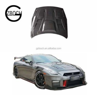 China PP Car Accessories Cover For Nissan Gtr R35 Upgrade NISMO CF&PP Engine Hood 2008-2021 In Stock Auto Car Hood for sale