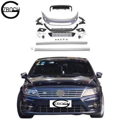 China PP Parts Car Automotive Bumper For 2012+ VW CC Shift To R Stripe Auto Car Front Bumper Grill Side Skirts Rear Lip for sale