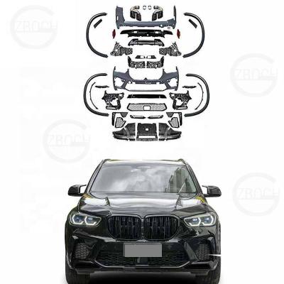 China PP RTS Car Parts For BMW X5 G05 Upgrade F95 X5M Front Car Bumpers Roll Eyebrow Diffuser Tilt Car Rear Bumper for sale